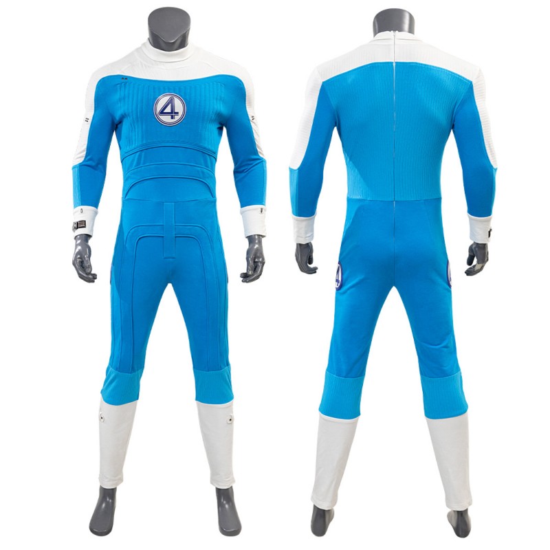 The Fantastic Four First Steps Thing Ben Grimm Cosplay Costume Blue Suit