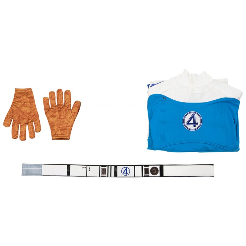The Fantastic Four First Steps Thing Ben Grimm Cosplay Costume Blue Suit
