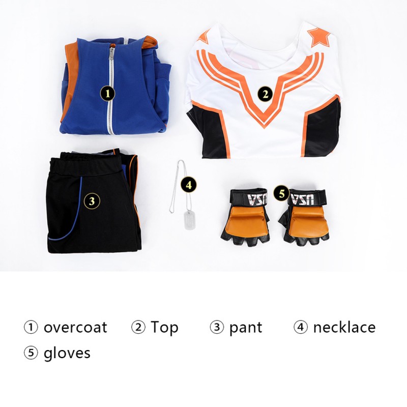 Fighter Ⅵ 6 Luke Cosplay Costume SF6 Halloween Suit