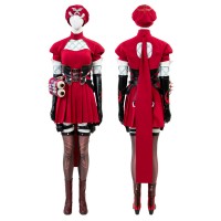 Marvel Rivals Psylocke Cosplay Costume Women Halloween Suit Red Hat