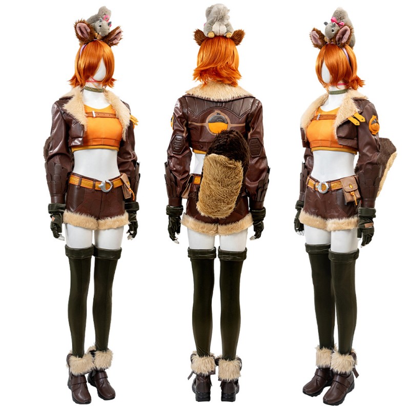 Marvel Rivals Squirrel Girl Cosplay Costume Doreen Green Halloween Suit