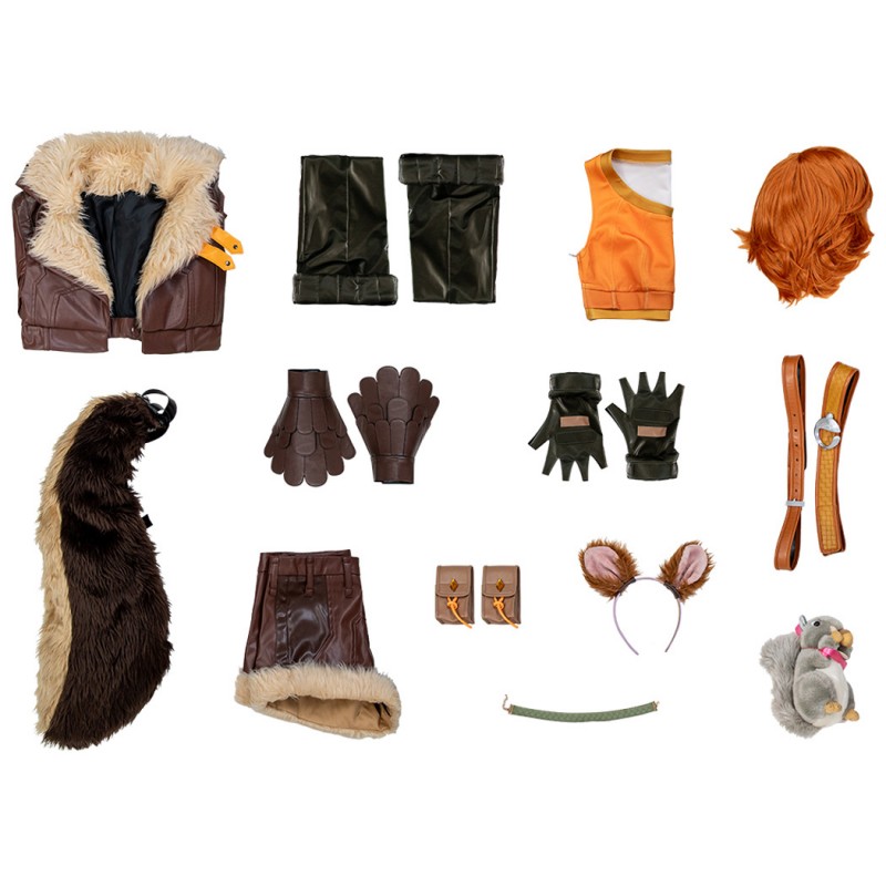 Marvel Rivals Squirrel Girl Cosplay Costume Doreen Green Halloween Suit