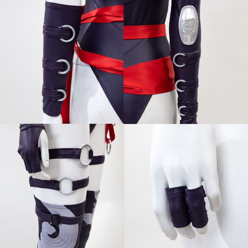 Marvel Rivals Psylocke Suit Women Cosplay Costume Halloween Party Outfit