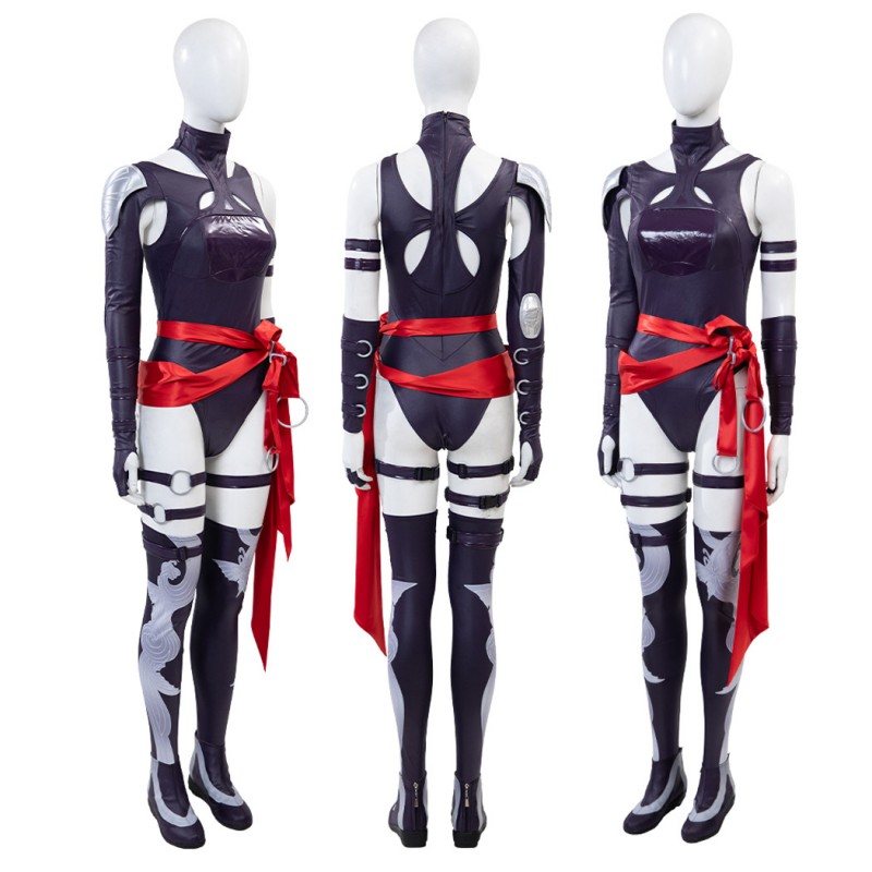 Marvel Rivals Psylocke Suit Women Cosplay Costume Halloween Party Outfit