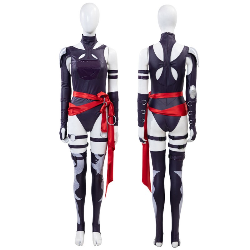 Marvel Rivals Psylocke Suit Women Cosplay Costume Halloween Party Outfit
