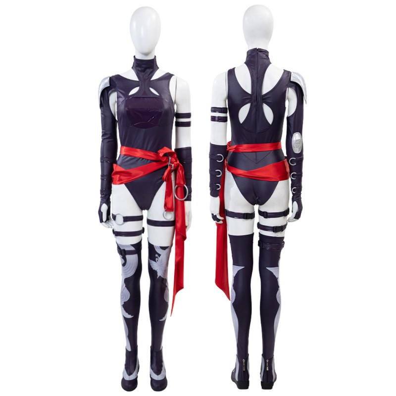 Marvel Rivals Psylocke Suit Women Cosplay Costume Halloween Party Outfit
