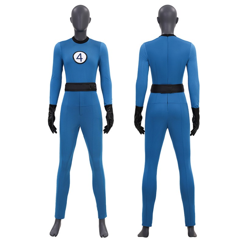 Fantastic Four Invisible Woman Classic Suit The Fantastic Four First Steps Blue Cosplay Costume