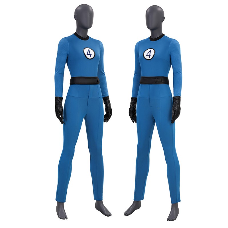 Fantastic Four Invisible Woman Classic Suit The Fantastic Four First Steps Blue Cosplay Costume