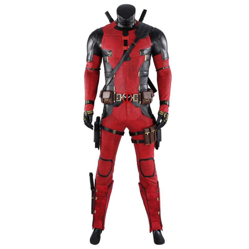 Deadpool 3 Costume Deadpool & Wolverine Halloween Suit Wade Wilson Red Outfits