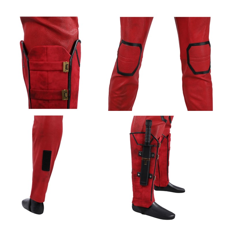 Deadpool 3 Costume Deadpool & Wolverine Halloween Suit Wade Wilson Red Outfits