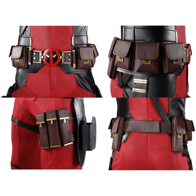 Deadpool 3 Costume Deadpool & Wolverine Halloween Suit Wade Wilson Red Outfits