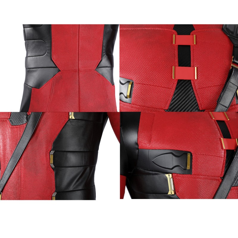 Deadpool 3 Costume Deadpool & Wolverine Halloween Suit Wade Wilson Red Outfits