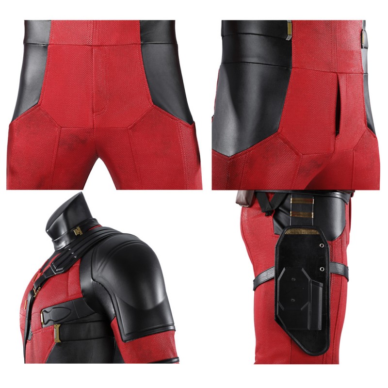 Deadpool 3 Costume Deadpool & Wolverine Halloween Suit Wade Wilson Red Outfits
