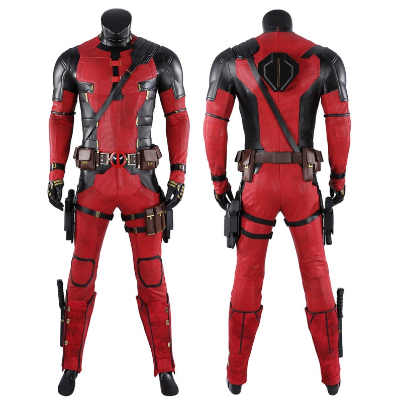 Deadpool 3 Costume Deadpool & Wolverine Halloween Suit Wade Wilson Red Outfits