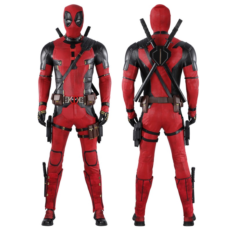 Deadpool 3 Costume Deadpool & Wolverine Halloween Suit Wade Wilson Red Outfits