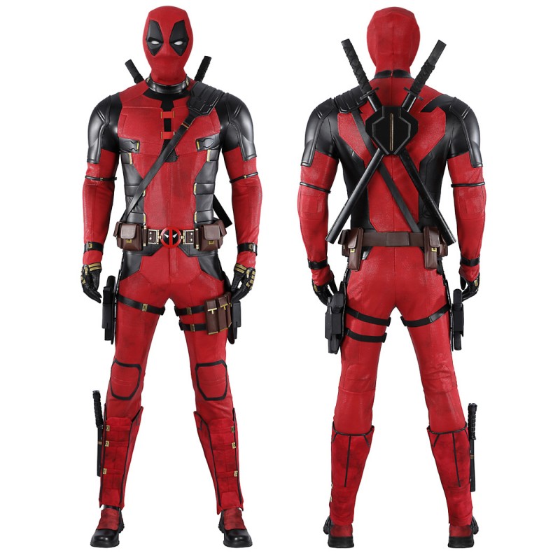 Deadpool 3 Costume Deadpool & Wolverine Halloween Suit Wade Wilson Red Outfits