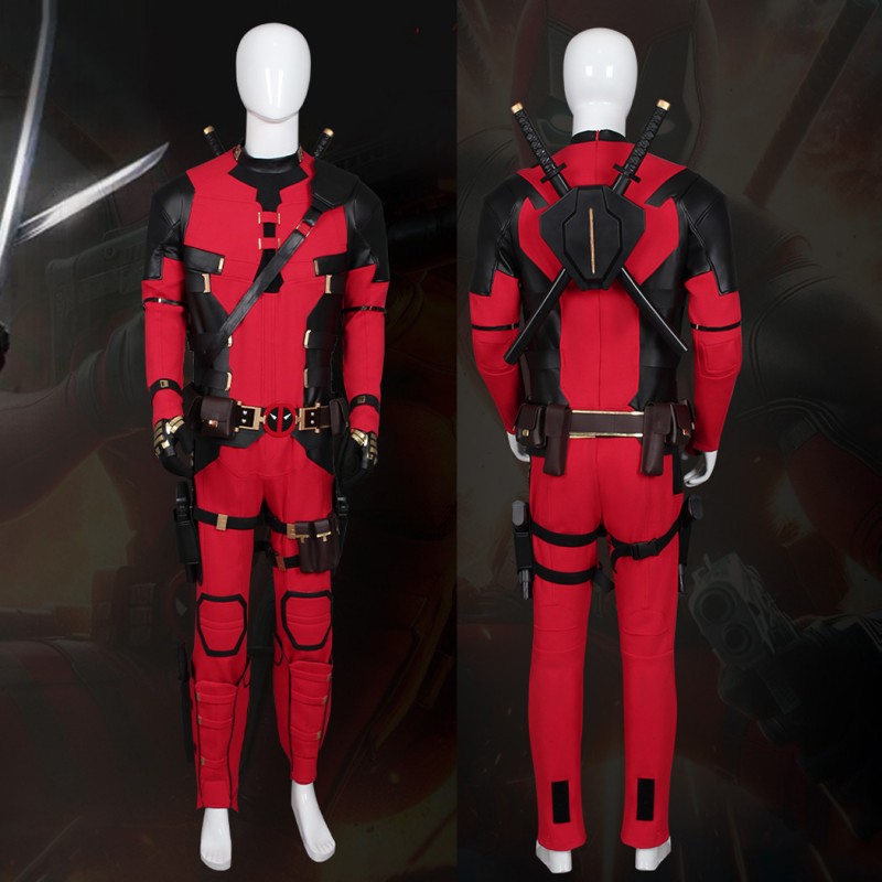 Wade Wilson Cosplay Costume Deadpool 3 Red Halloween Suit