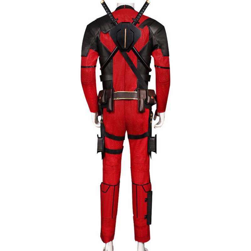 Deadpool 3 Cosplay Costume Wade Wilson Red Suit Halloween Outfits Deluxe Edition