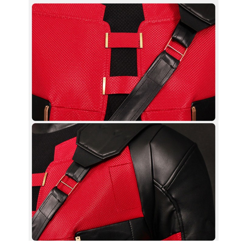 Deadpool 3 Cosplay Costume Wade Wilson Red Suit Halloween Outfits Deluxe Edition