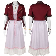 Final Fantasy VII Women Costume Aerith Gainsborough Dress Halloween Cosplay Suit