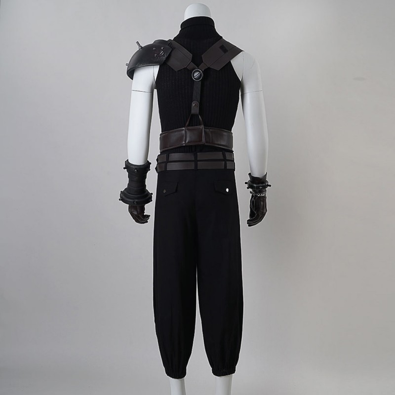 Final Fantasy 7 Cloud Strife Cosplay Costume FF VII Halloween Suit Black Outfits