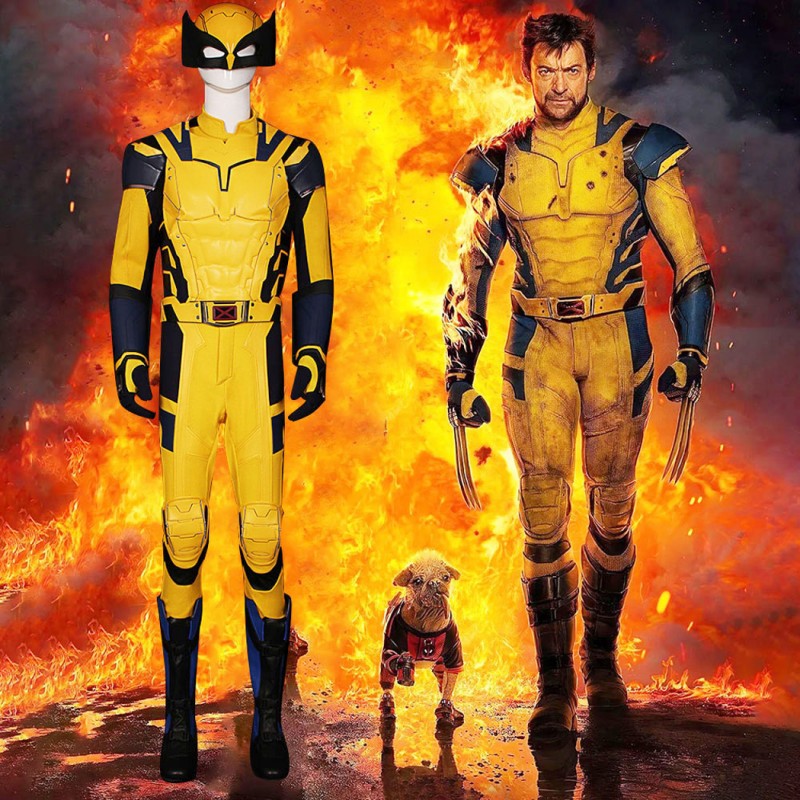Deadpool & Wolverine Cosplay Costume Wolverine Halloween Suit Yellow Outfits