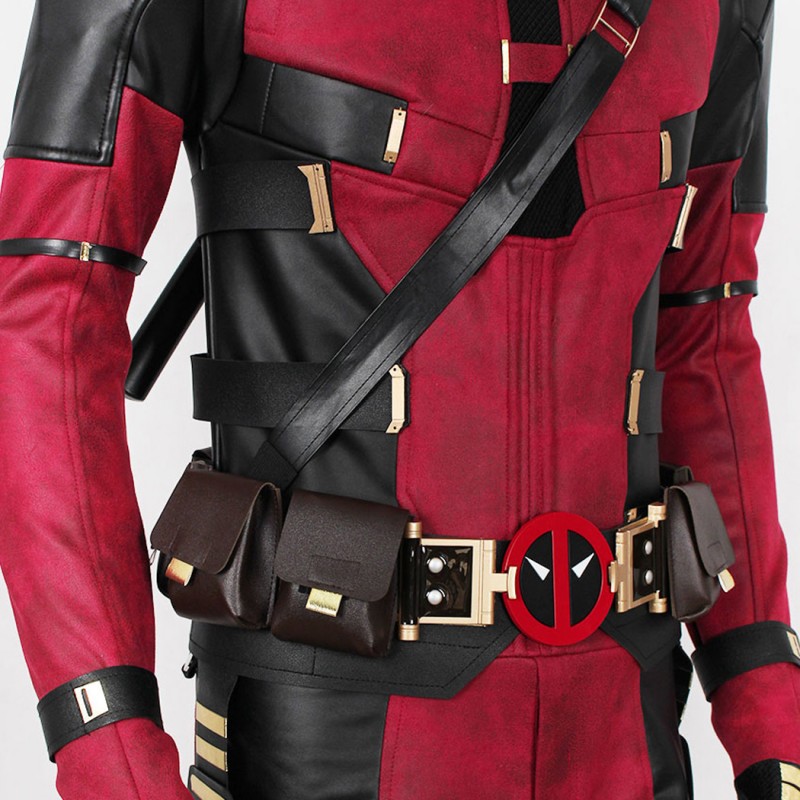 Deadpool 3 Wade Wilson Cosplay Costume Male Red Halloween Suit