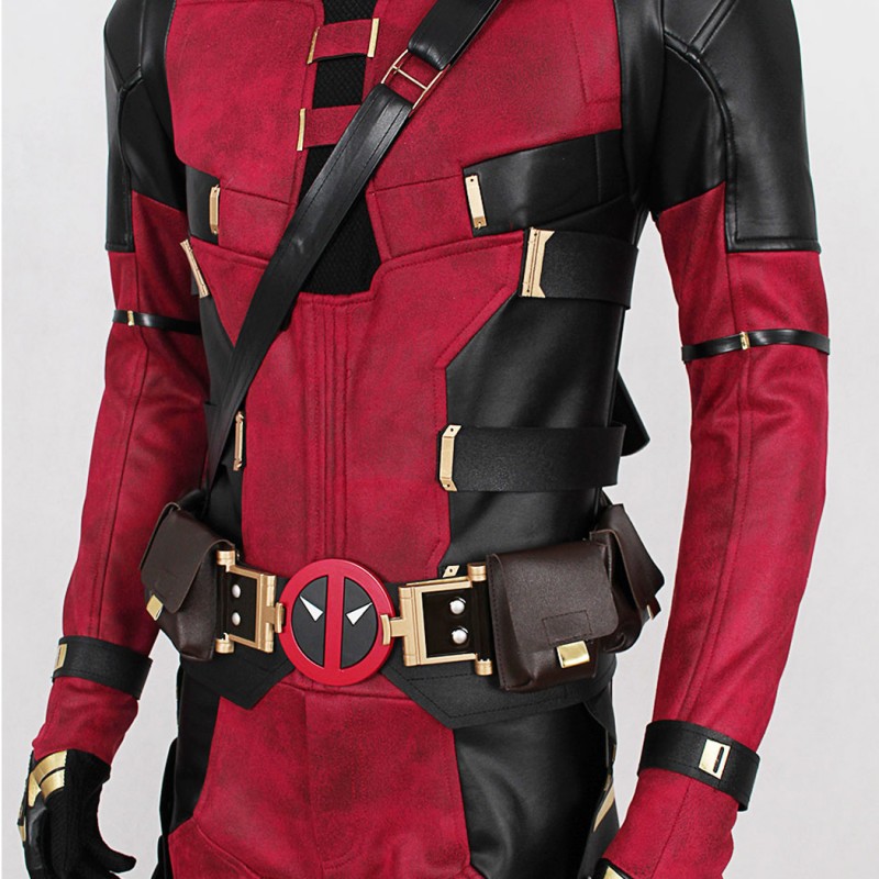 Deadpool 3 Wade Wilson Cosplay Costume Male Red Halloween Suit