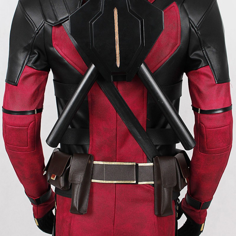 Deadpool 3 Wade Wilson Cosplay Costume Male Red Halloween Suit