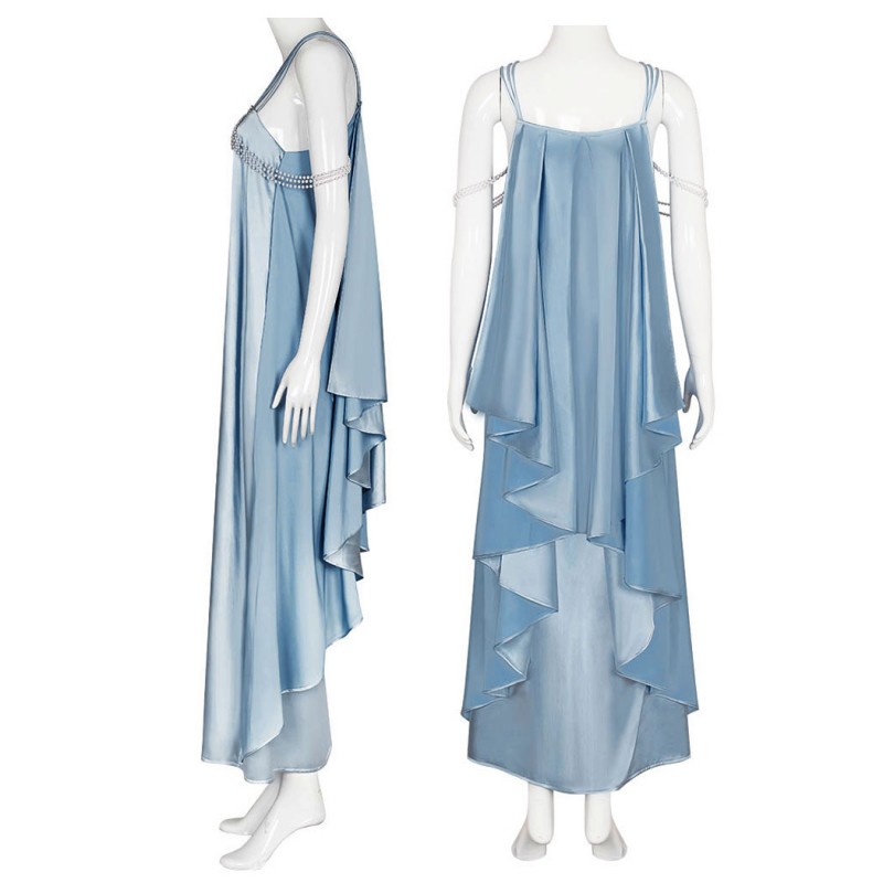 Star Wars Queen Padme Amidala Halloween Costume Women Cosplay Suit Blue Dress
