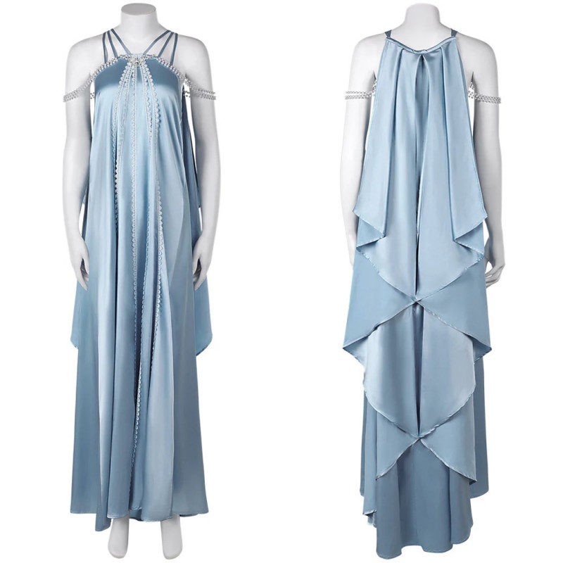 Star Wars Queen Padme Amidala Halloween Costume Women Cosplay Suit Blue Dress
