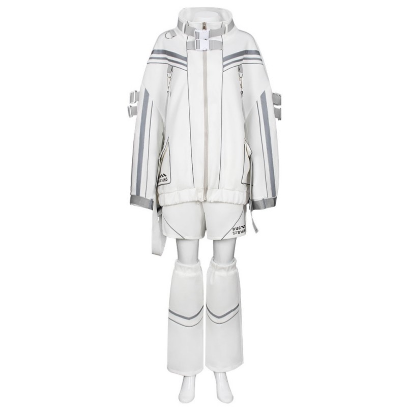 Cyberpunk Jacket Cosplay Costume Male White Halloween Suit
