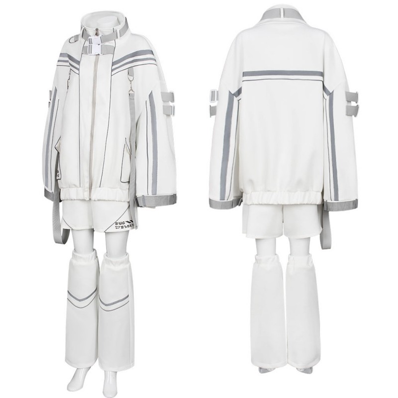 Cyberpunk Jacket Cosplay Costume Male White Halloween Suit