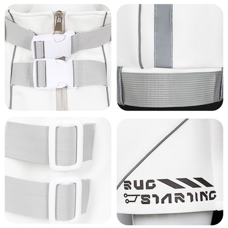 Cyberpunk Jacket Cosplay Costume Male White Halloween Suit