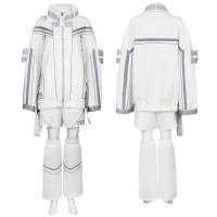 Cyberpunk Jacket Cosplay Costume Male White Halloween Suit