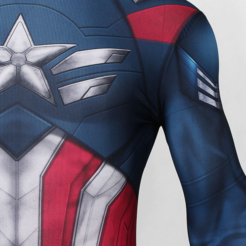 Captain America 4 Brave New World Falcon Sam Wilson Jumpsuit Cosplay Costume Male Suit