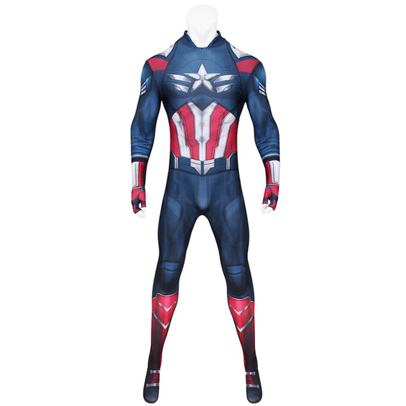 Captain America 4 Brave New World Falcon Sam Wilson Jumpsuit Cosplay Costume Male Suit