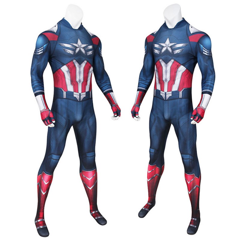 Captain America 4 Brave New World Falcon Sam Wilson Jumpsuit Cosplay Costume Male Suit