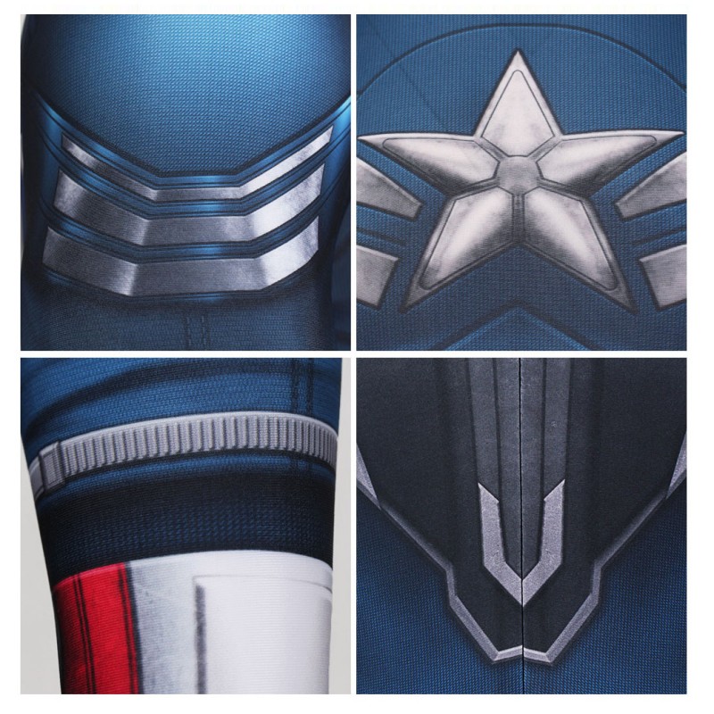 Captain America 4 Brave New World Falcon Sam Wilson Jumpsuit Cosplay Costume Male Suit