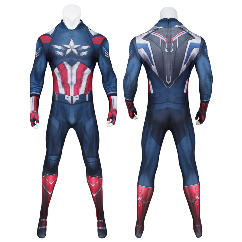 Captain America 4 Brave New World Falcon Sam Wilson Jumpsuit Cosplay Costume Male Suit