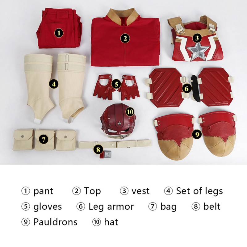 Red Guardian Halloween Suit Thunderbolts Cosplay Costumes