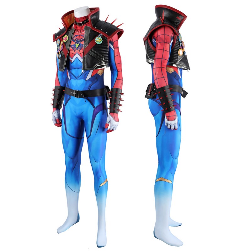 Spider-Punk 2099 Costume Marvel Rivals Halloween Cosplay Suit