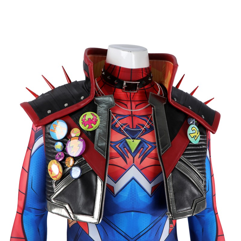 Spider-Punk 2099 Costume Marvel Rivals Halloween Cosplay Suit
