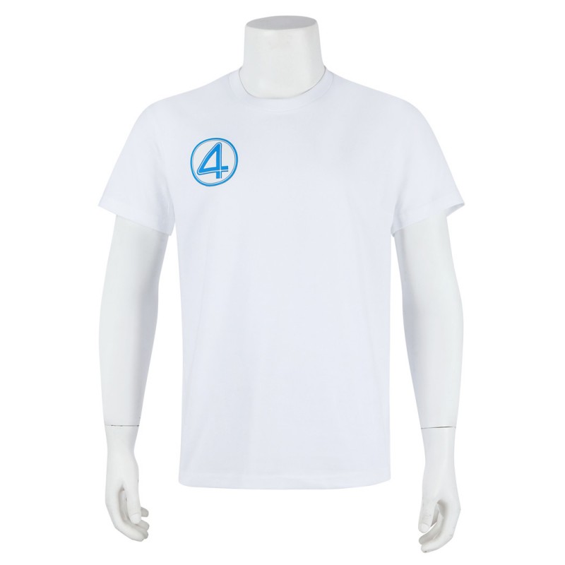 The Fantastic Four First Steps T-Shirt White Halloween Cosplay Costume