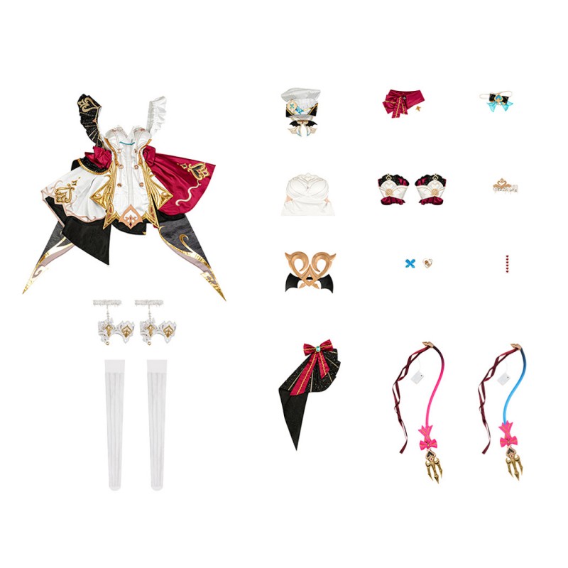Genshin Impact Escoffier Costume Game Halloween Women Cosplay Suit