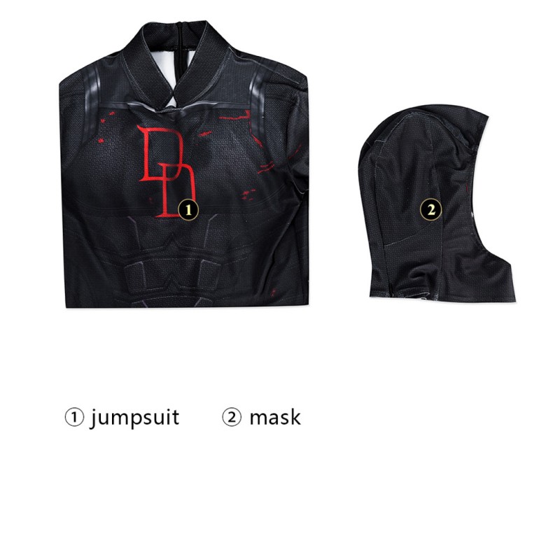 Daredevil Born Again Season 2 Black Suit Matthew Murdock Jumpsuit Cosplay Costume