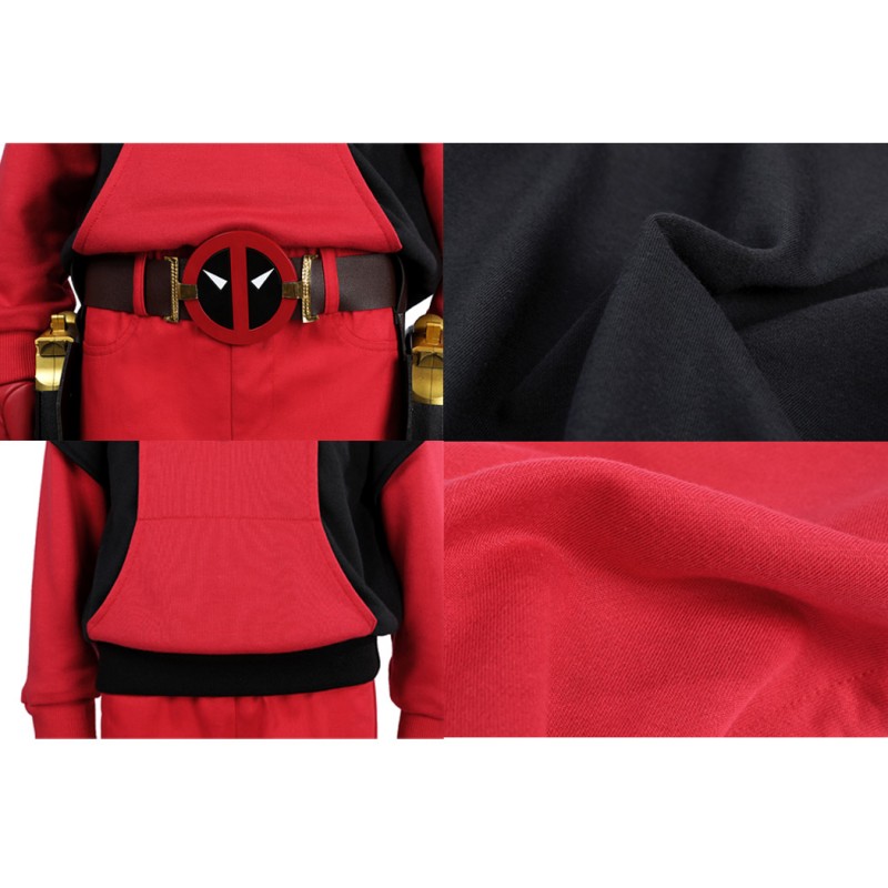 Kids Deadpool 3 Wade Wilson Cosplay Costume Red Deadpool Halloween Suit