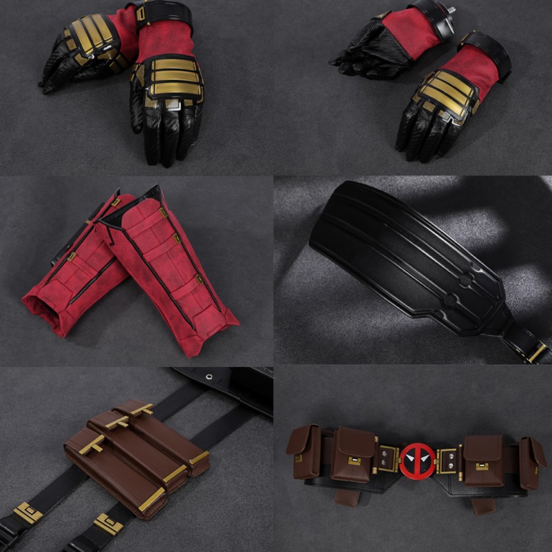 Deadpool 3 Wade Wilson Cosplay Costume Male Red Halloween Suit Optimized Version