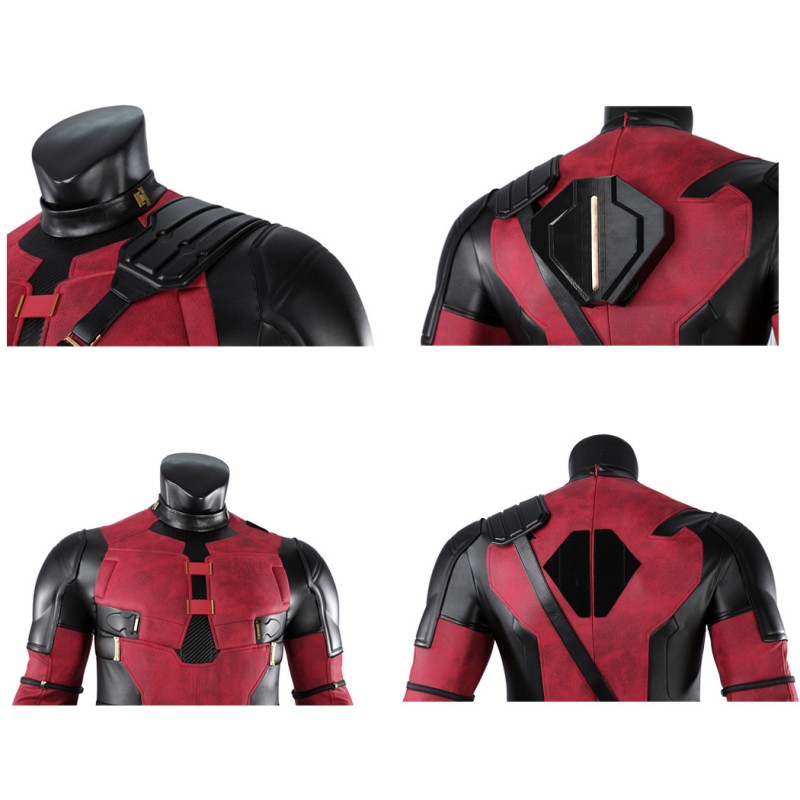 Deadpool 3 Wade Wilson Cosplay Costume Male Red Halloween Suit Optimized Version