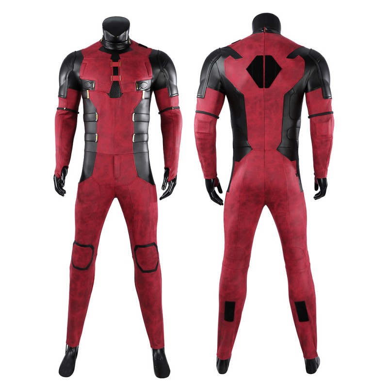 Deadpool 3 Wade Wilson Cosplay Costume Male Red Halloween Suit Optimized Version